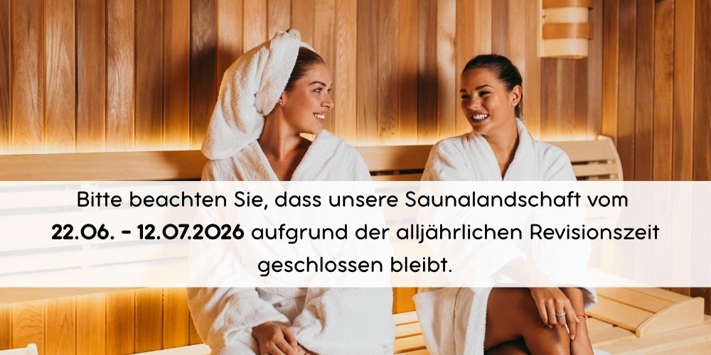 Schließzeit in der Saunalandschaft